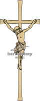 Croix Romaine Bronze avec Christ
