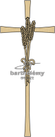 Croix Romaine Bronze avec bouquet d'pis