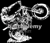 Moto trial (lithogravure)