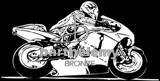 Moto de route (lithogravure)